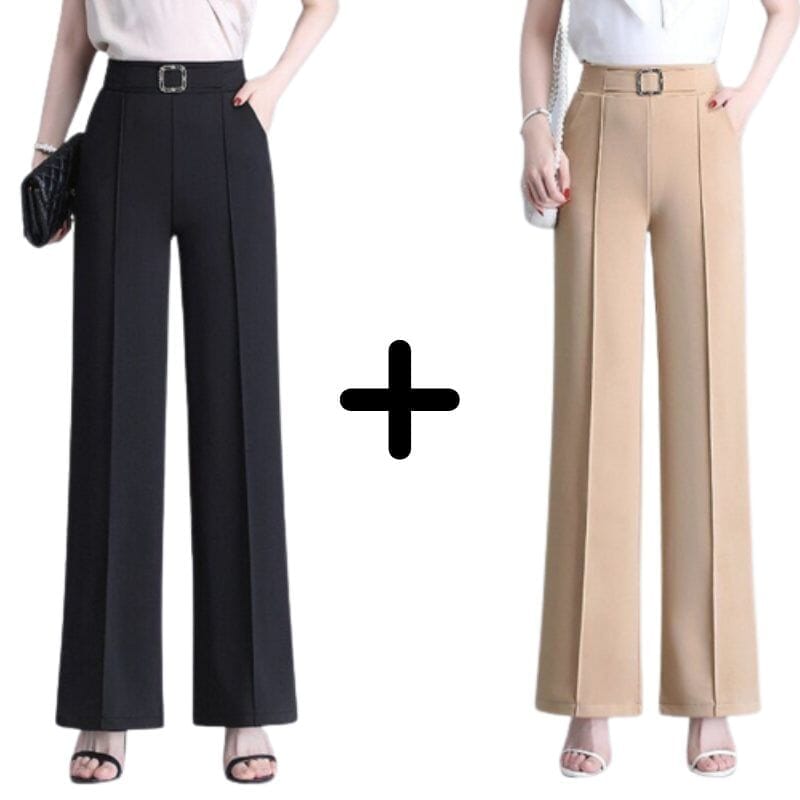 Calça Celestine em Seda Gelo