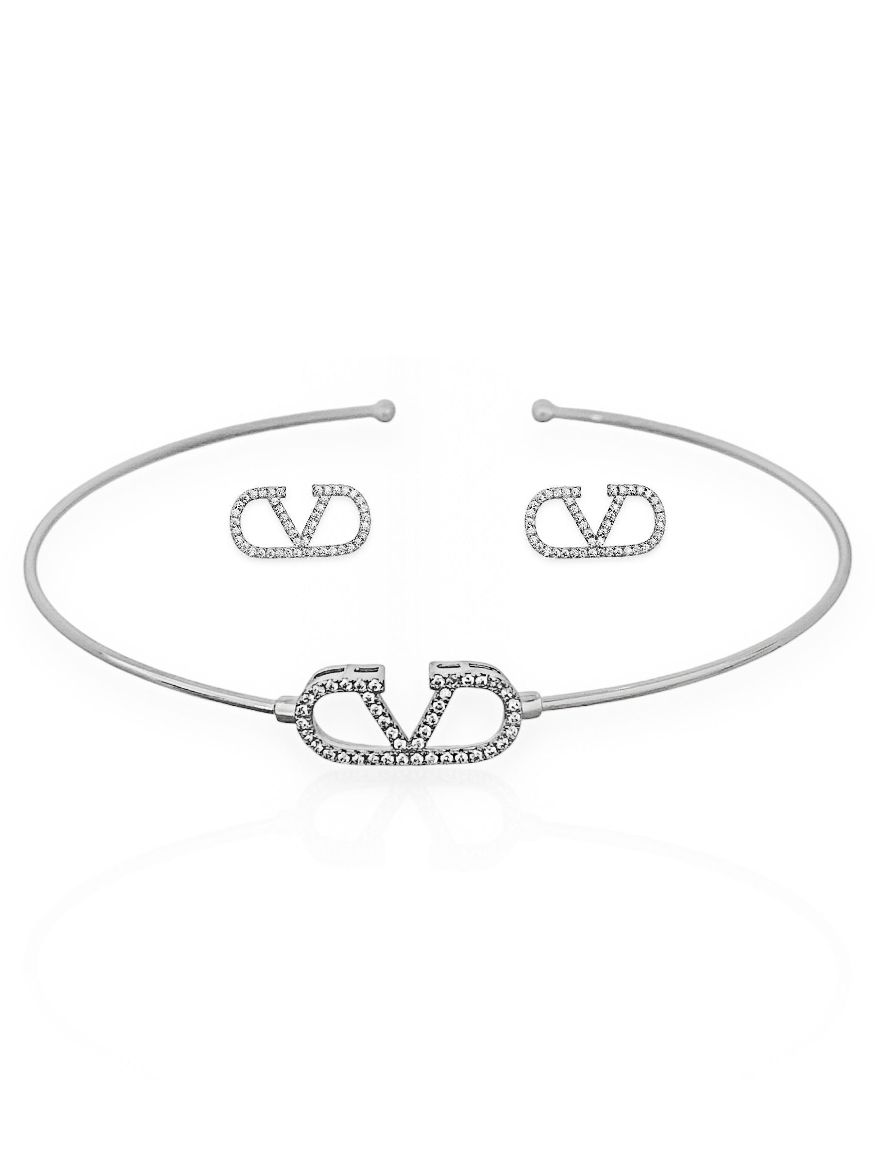 Conjunto Valentino Cravejado em Zircônias