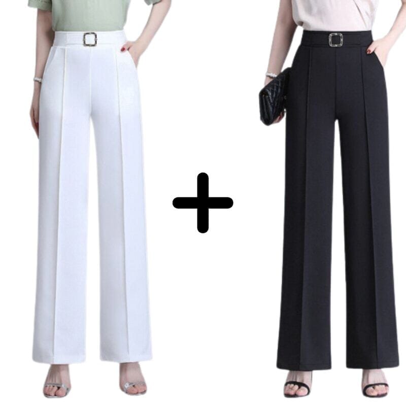 Calça Celestine em Seda Gelo